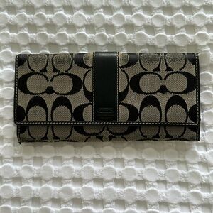 Black C coach wallet used condition